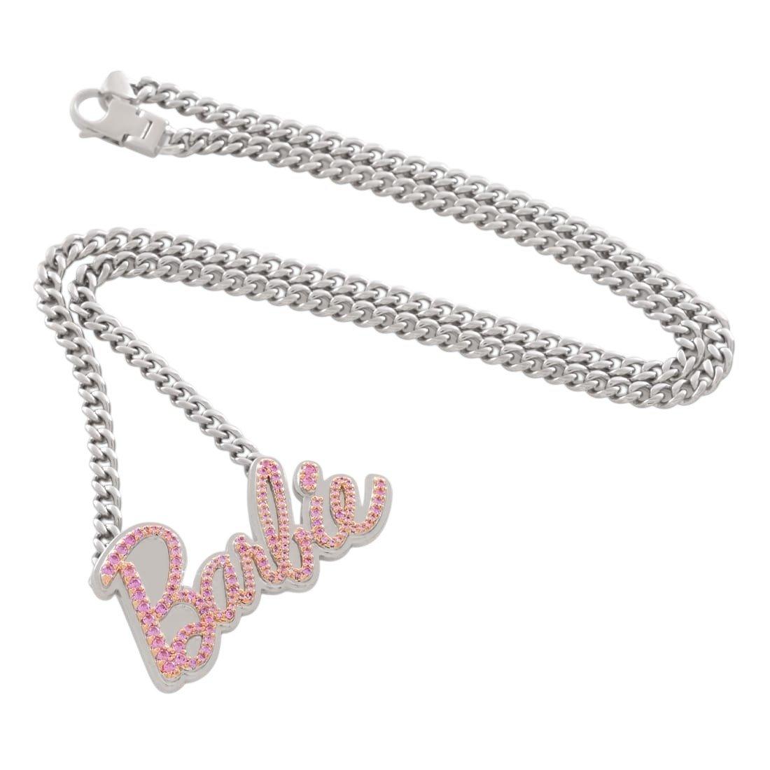 King Ice X Barbie Necklace - White Gold - WHITE GOLD